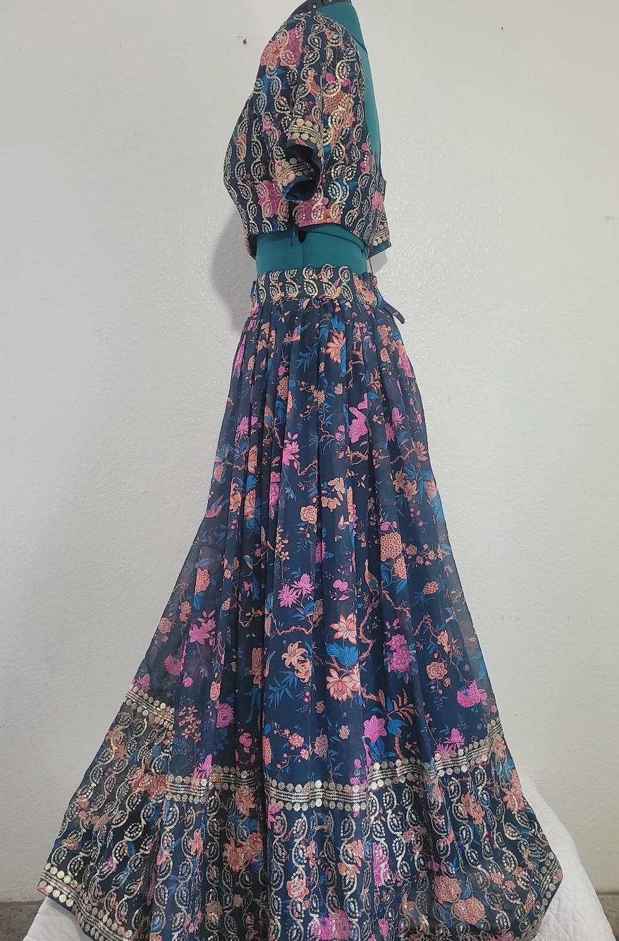 NWT Indya Luxe Multicoloured Maxi Indian Pakistan Wedding Wear Dress (SET) Small - Picture 6 of 13